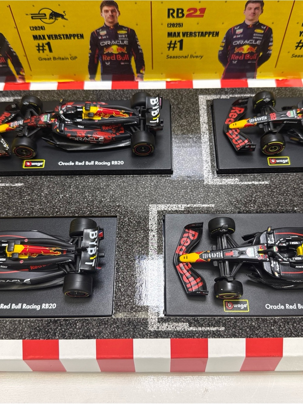 Oracle Red Bull RB20 Die-Cast Toy Car - Black & Red